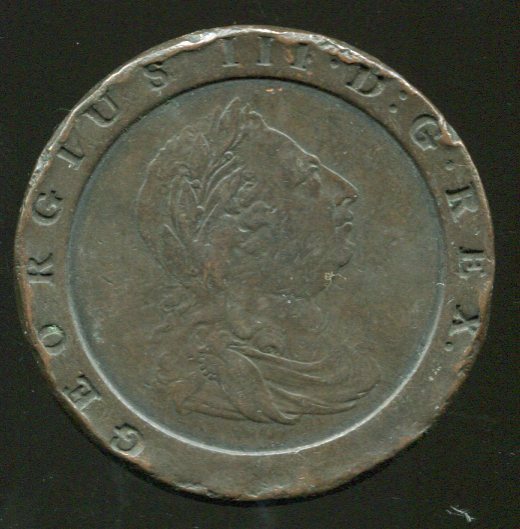 イギリス　1797年　2pence　＠90