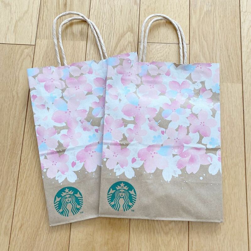 スターバックス 紙袋 スタバ ショップ袋 ショッパー SAKURA さくら 手提げ袋