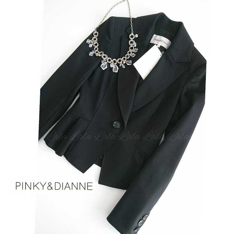 PINKY&DIANNE ピンキー＆ダイアン テーラードジャケット ジャケット アウター スーツ レディース ブラック 黒 34