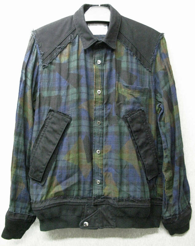 サカイ sacai：メンズ シャツ ブルゾン 3 （ ジャケット オム チェック柄 sacai Men's Shirt Jacket 3