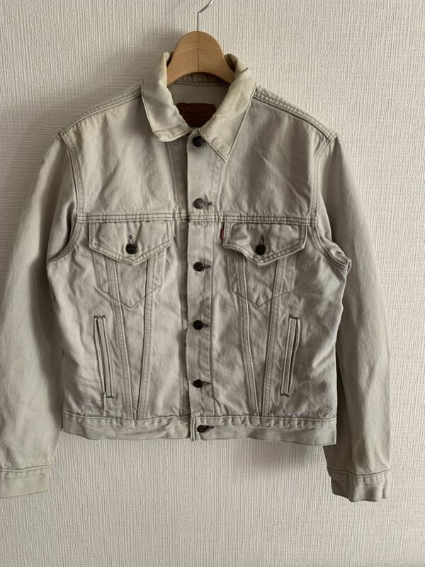 【サイズ42】80s levi's 70506 0256 先染 デニムジャケット USA製 グレー / 501xx 507xx bige Gジャン ブラック　デニム ビンテージ 3rd