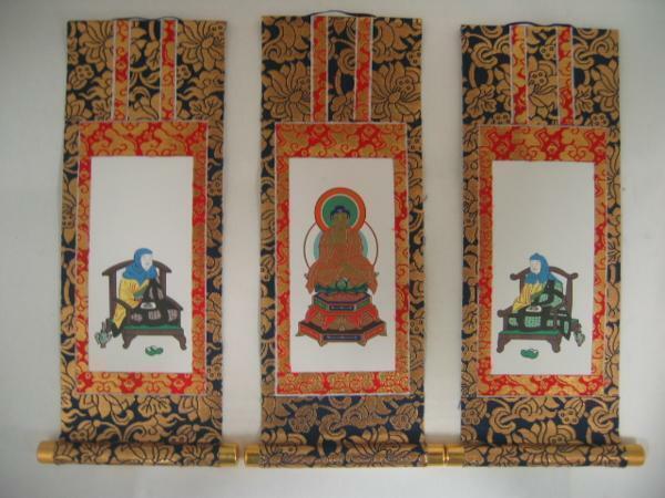 仏壇用　掛け軸　浄土宗用　3枚セットサイズ20代　各宗派対応