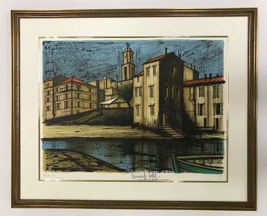 【特価】　≪　　ベルナール 　ビュッフェ　　≫　　オリジナル リトグラフ【石版画】　PONCHE-SAINT TROPEZ　 1979年　 BERNARD BUFFET