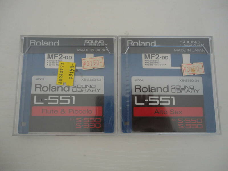 ローランド s-550 s-330 SOUND LIBRARY サウンドライブラリー サンプラー用 L-551 Flute Piccolo Alto Sax サックス フルート ピッコロ
