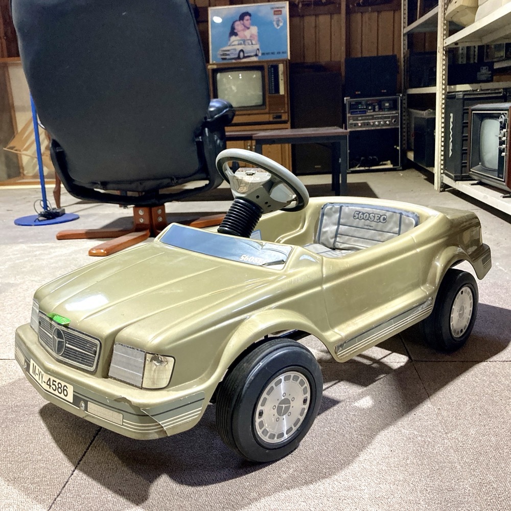 【昭和レトロ】TOSHIMA メルセデスベンツ 560SEC W126 ペダルカー 子供用乗用玩具 ヴィンテージ ベンツ 当時物★S3721A