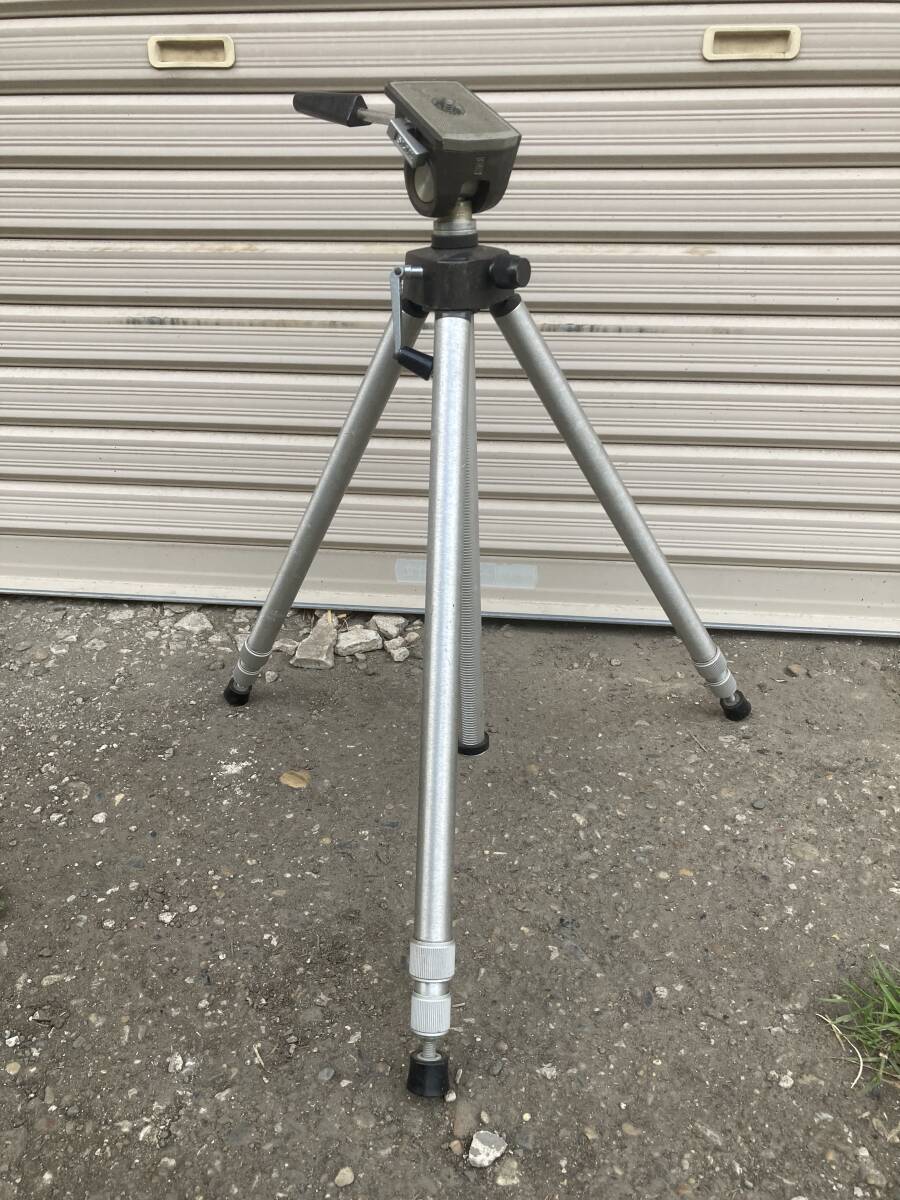 SLIKアルミ製三脚 高さ調整可能 ワンタッチ装着式雲台装備、質感高いヘアライン仕上げ小型鏡筒、小型双眼鏡、ポタ赤、小型スマート望遠鏡