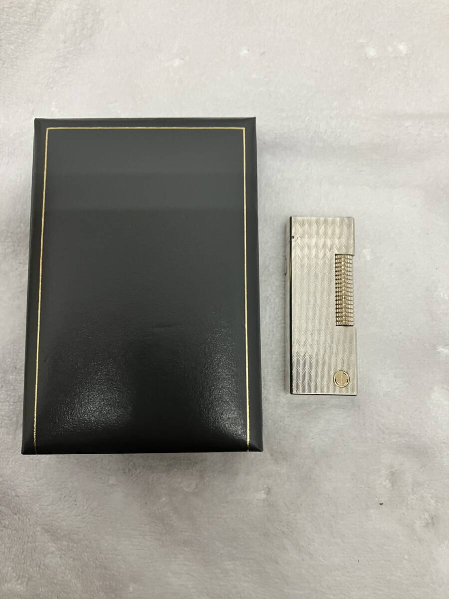 ◆1円～◆美品 dunhill ダンヒル ガスライター シルバーカラー ローラー式 喫煙グッズ 喫煙具　箱付き