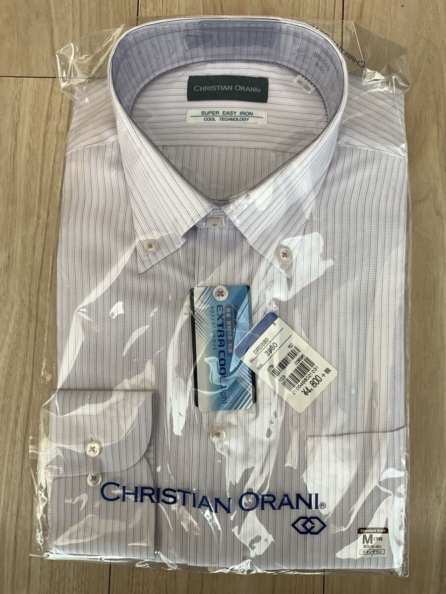 クリスチャンオラーニ　ワイシャツ　軽量　接触冷感　制菌　サイズM