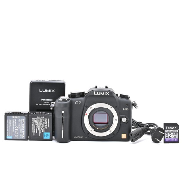 ＜良品＞ Panasonic LUMIX G2 ボディ DMC-G2-K｜コンフォートブラック｜動作良好｜バッテリー2個付属