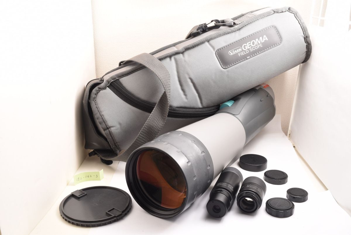 ビクセン GEOMA フィールドスコープ 大口径 接眼レンズ2本 ケース付 Vixen ジオマ 野鳥観察 天体観測　#182-146-3 260302