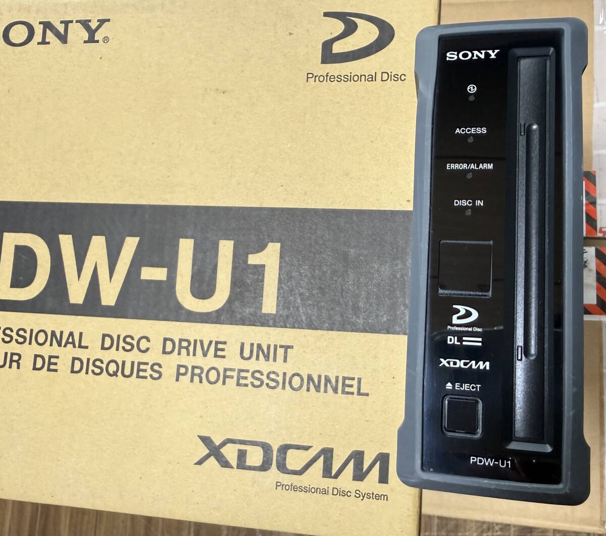 ☆希少新品級・程度激良・放送用 XDCAMドライブ『SONY PDW-U1』 (Laser 0 ) アワー激少ない・動作確認済み☆
