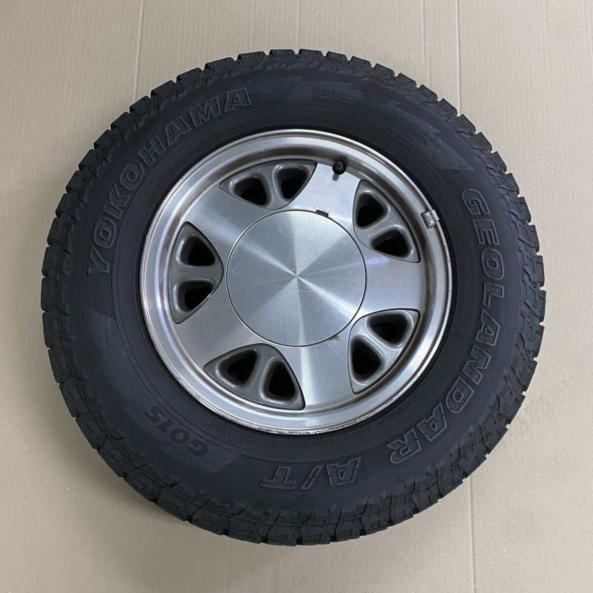 中古 YOKOHAMA GEOLANDAR A/T G015 シボレー アストロ LT215/75R15 100/97S 6PR タイヤ ホイールセット１本 SHSH0520-MAKI