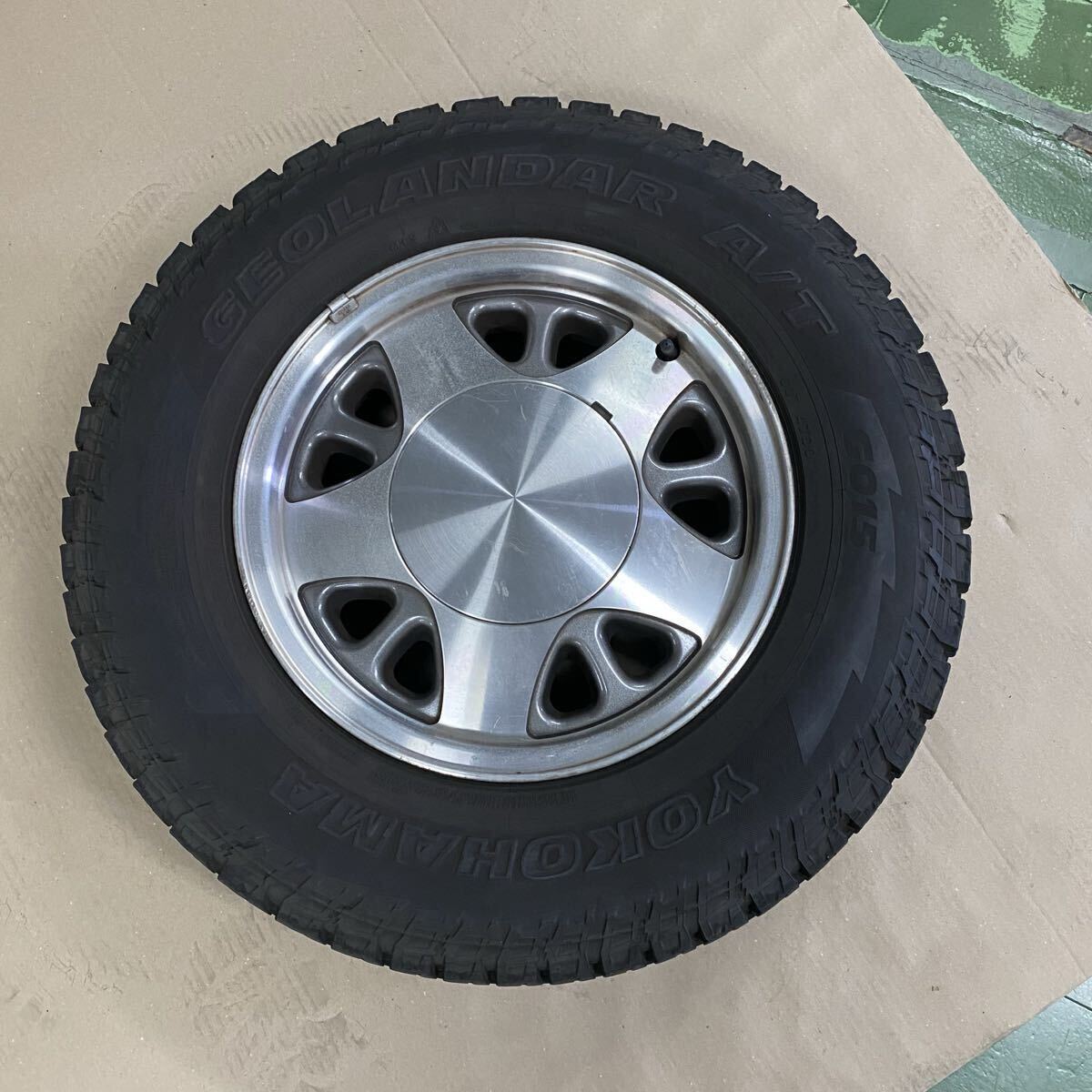 中古 YOKOHAMA GEOLANDAR A/T G015 シボレー アストロ LT215/75R15 100/97S 6PR タイヤ ホイールセット１本 SHSH0521-MAKI