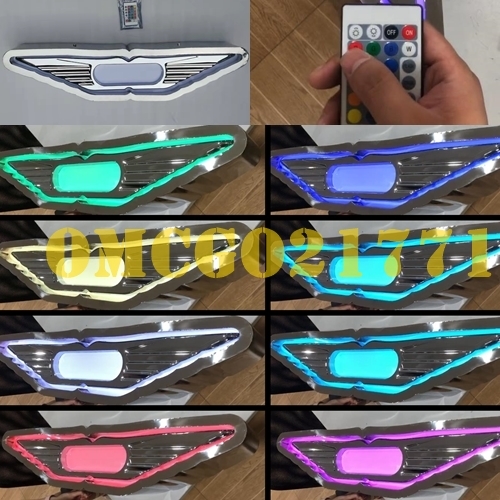 NEW●新品 日野 ふそう ISUZU　フロント アンドン 大型　中型 　バスマーク　鏡面 ステンレス製 ライト付き デコトラ レトロ 色変換可能