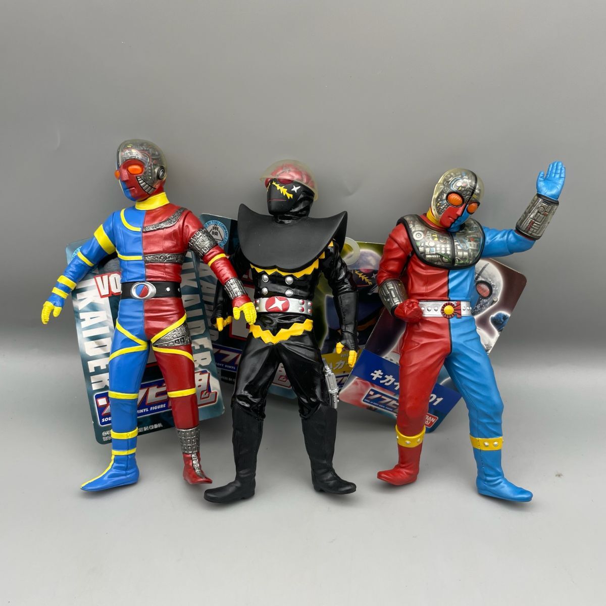 D1066【コンパクト送料込み】 バンダイ ソフビ魂 Vol.1、2、10 人造人間キカイダー ハカイダー キカイダー01