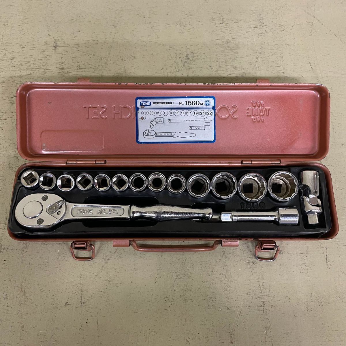 D1059 TONE トネ SOCKET WRENCH SET No.1560 M ソケット レンチセット