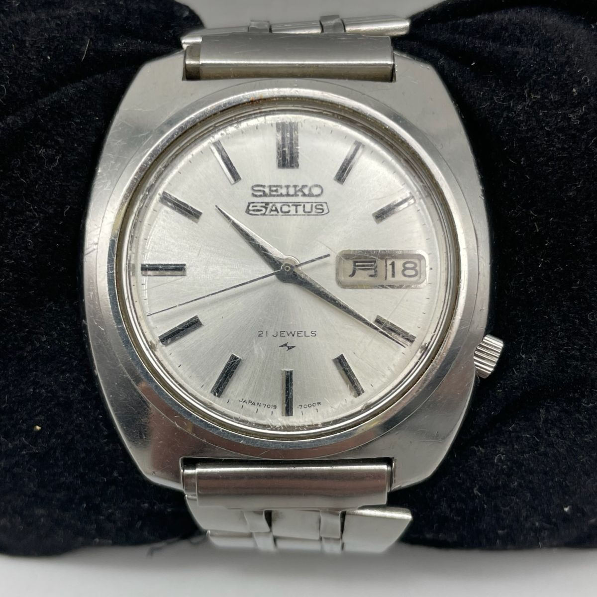 D1038【コンパクト送料込み】【動作品】 SEIKO セイコー メンズ腕時計 5ACTUS 5アクタス 7019-7000 自動巻き
