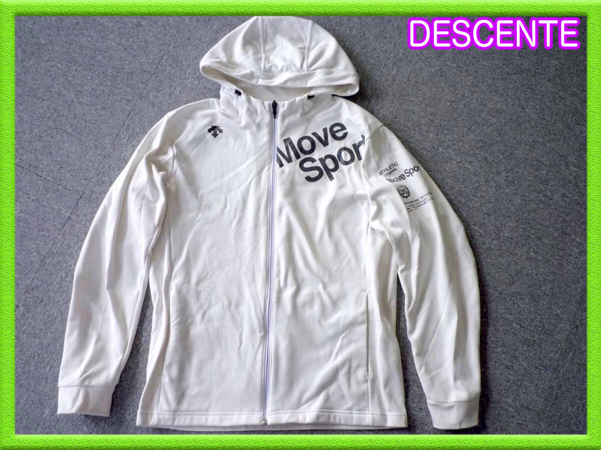 DESCENTE デサント フルジップパーカー タフ アクティブスーツ TOUGH ACTIVESUITS 裏起毛 Move Sport ムーブスポーツ ホワイト サイズO_J18