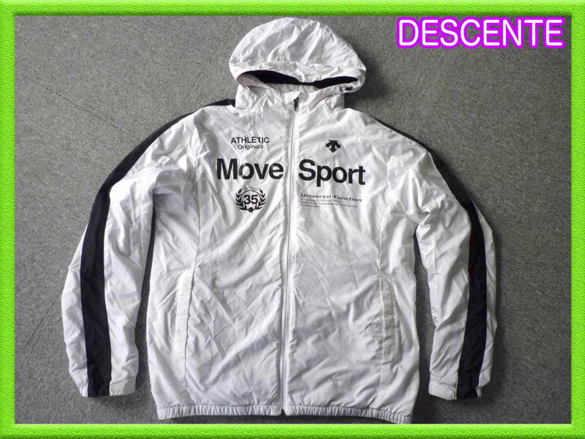 DESCENTE デサント ウインドジャケット EKS PLUS THERMO フーデッドジャケツト DMMQJF34 Move Sport ムーブスポーツ ホワイト サイズXO_J23