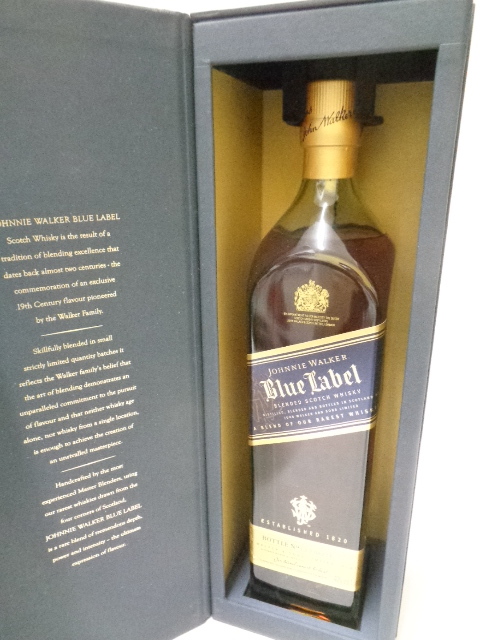 【未開栓】 JOHNNIE WALKER ジョニーウォーカー ブルーラベル 1000ml (1L) 箱入り