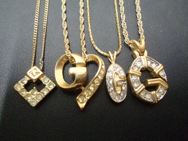 GIVENCHY ジバンシー ネックレス ラインストーン ゴールド ヴィンテージ おまとめ4点
