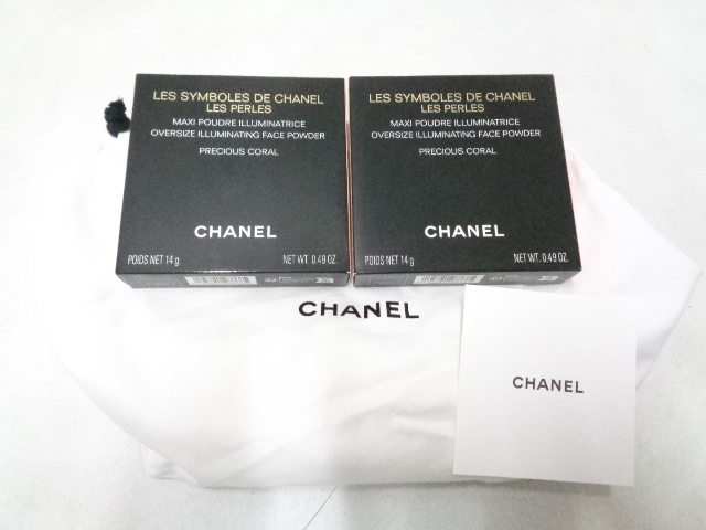 【未使用品】 CHANEL レ サンボル ドゥ シャネル レ ペルレ プレシャス コーラル フェイスパウダー 14g おまとめ2点 巾着入り