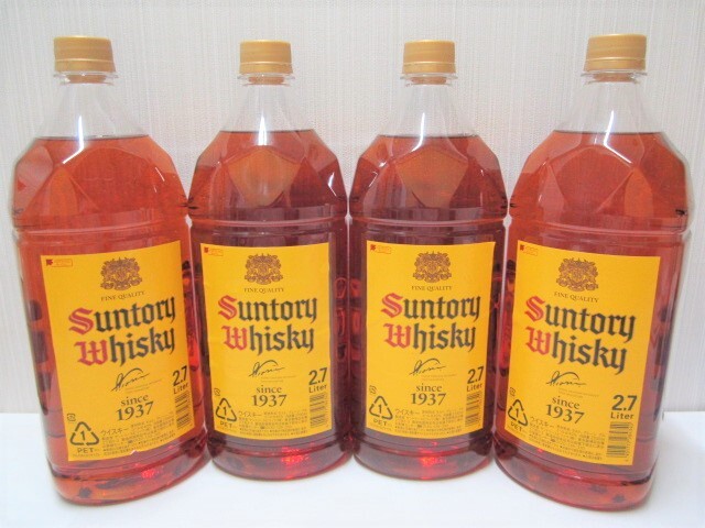 【未開栓】 SUNTORY サントリー ウイスキー 角 ペットボトル 2.7L(2700ml) おまとめ4本 