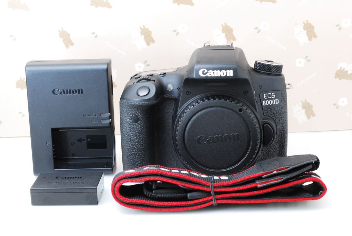 1円〜訳ありジャンク★美品★Wi-Fi＆自撮り★Canon EOS 8000D★高性能デジタル一眼レフカメラ