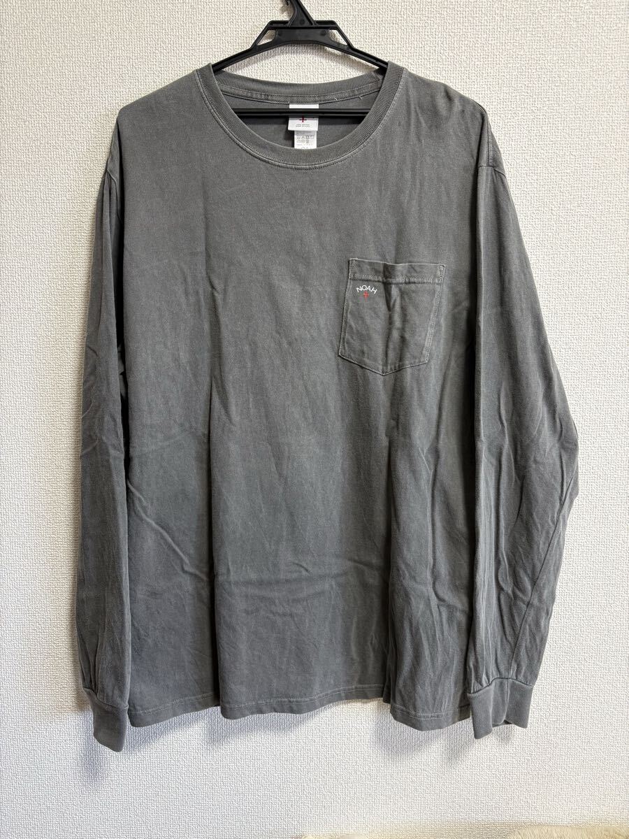 ☆NOAH ノア☆Classic Long Sleeve Pocket Tee 店舗限定グレー L