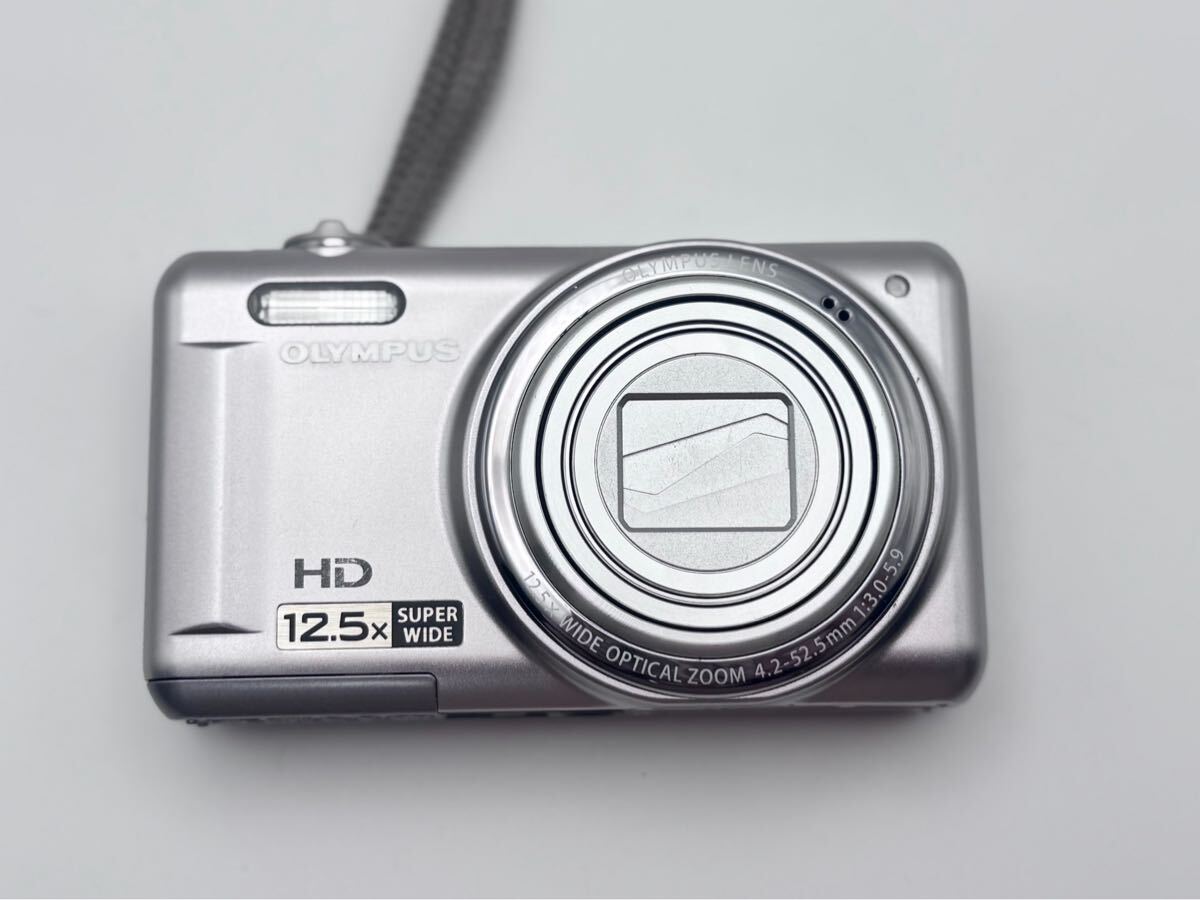 《08》OLYMPUS VR-320 シルバー 14MP 12.5倍ズーム コンパクトデジタルカメラ 元箱付 付属品多数 動作確認済