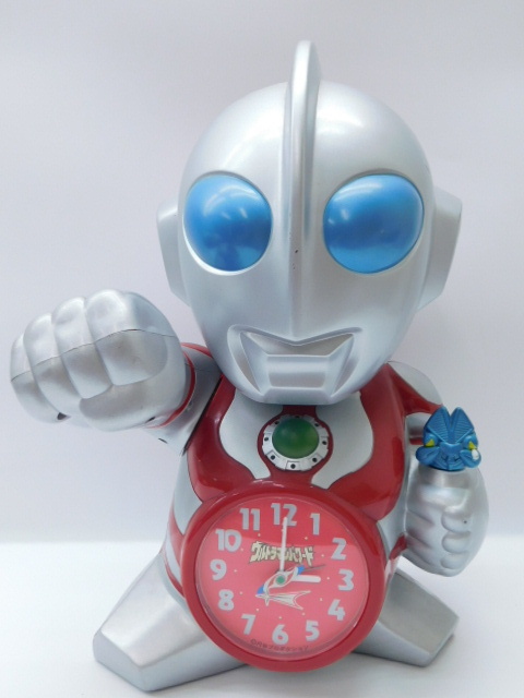 ★小3043 ウルトラマンパワード 目覚まし時計 おしゃべり時計 置時計 当時物 JF315A ウルトラマン 12603061
