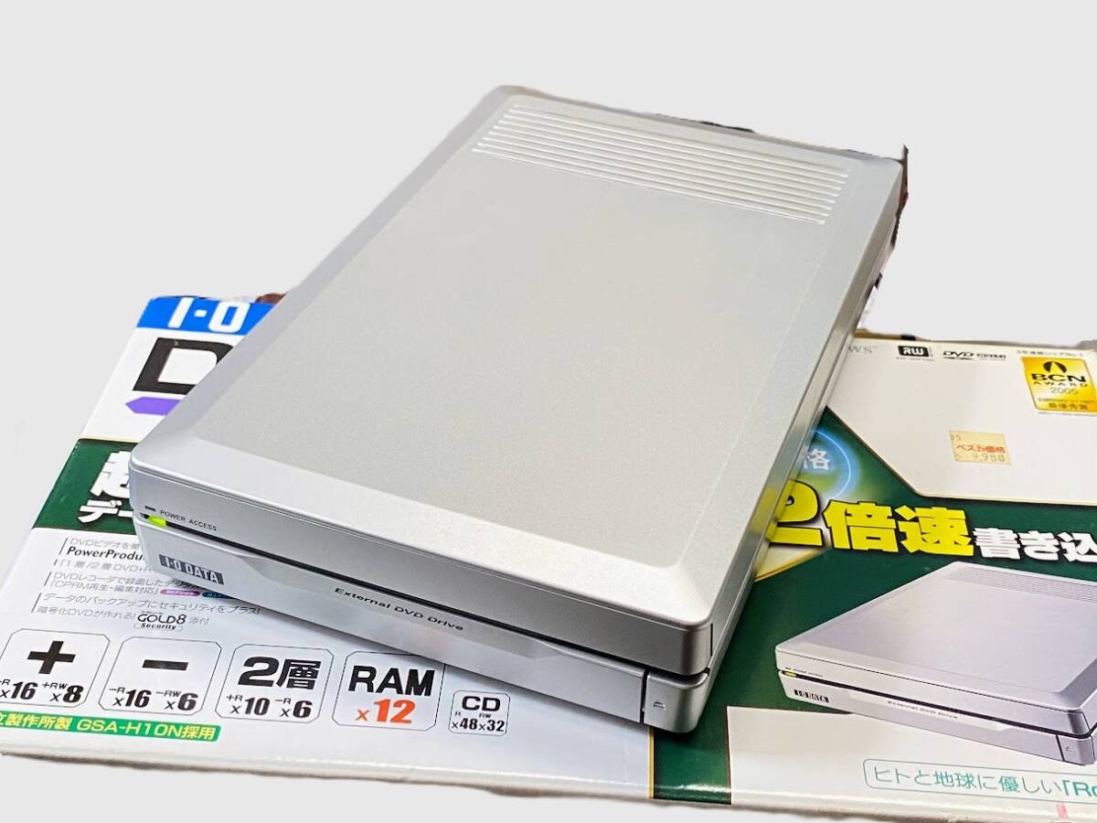 【訳アリ】I-O DATA 外付けDVDドライブ DVR-UH16G（箱・付属品完備）