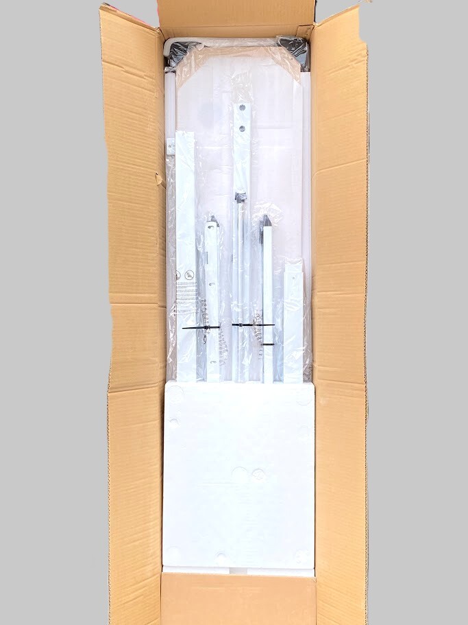 【未使用・未組立】電動昇降デスク ホワイト 幅約140cm スタンディングデスク 昇降式 パソコンデスク 事務机 テレワーク