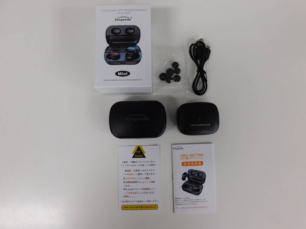 ワイヤレスイヤホン 2点おまとめ Kinganda HBQ-Q82TWS TAOTRONICS TT-BH097 ブラックイヤホン ジャンク 現状品 激安1円スタート