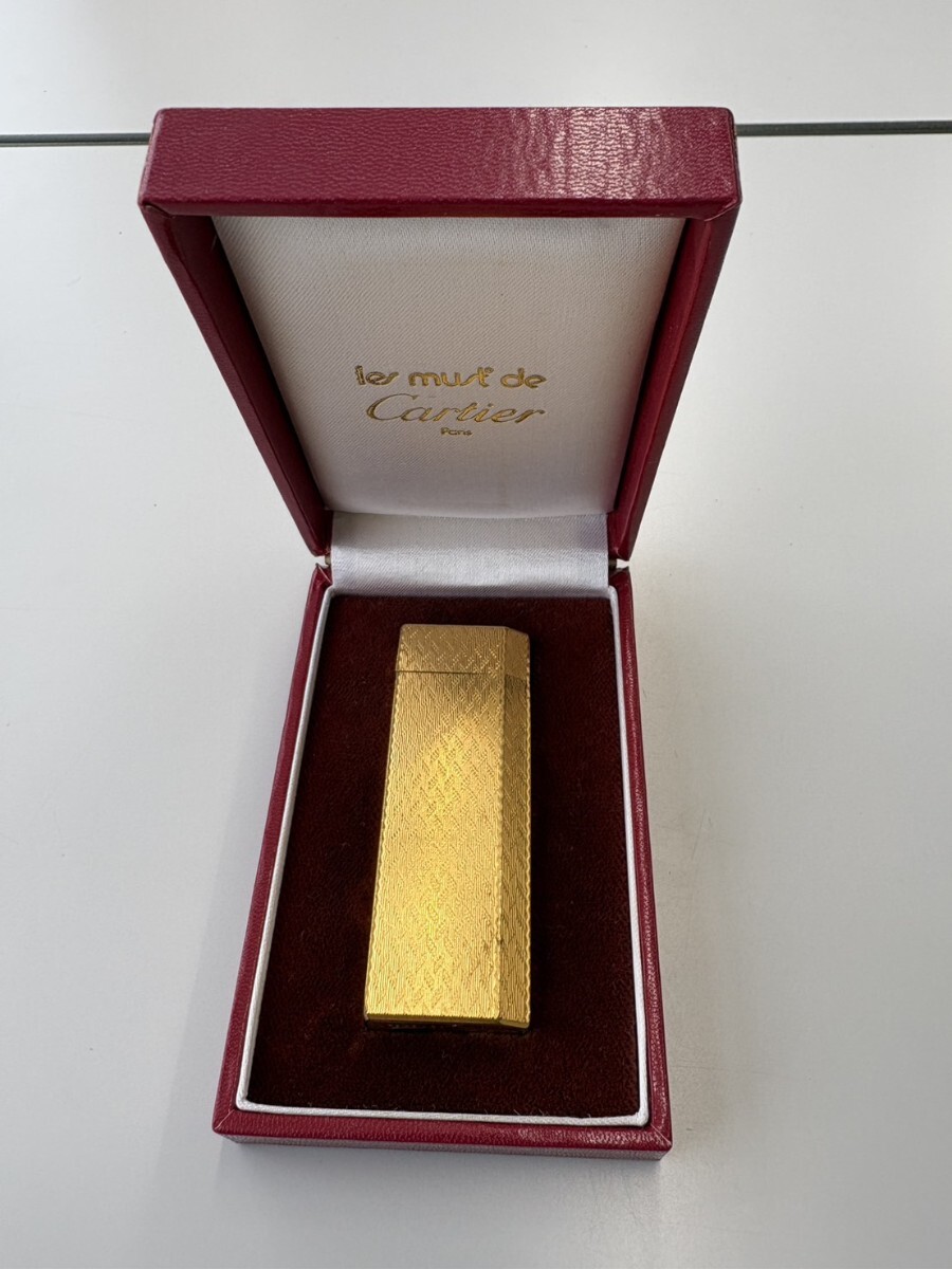 Cartier カルティエ ライター ペンタゴン 着火未確認 ジャンク品 喫煙 タバコ 箱付【R-02】