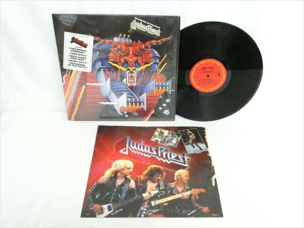 Judas Priest ジューダス・プリースト Defenders Of The Faith 背徳の掟 LPレコード US盤 STERLING刻印 シュリンク・ハイプステッカー付