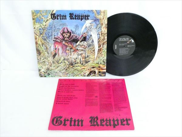 ◆◇Grim Reaper グリム・リーパー Rock You To Hell LPレコード US盤 MASTERDISK刻印 6250-1-R インナースリーブ付◇◆