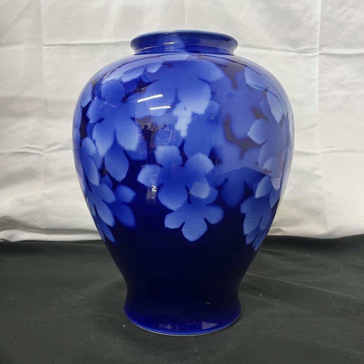 寺222 ④ 深川製磁 宮内庁御用達 有田焼 花瓶 花器 花入 フラワーベース 壺 インテリア 高さ約28cm