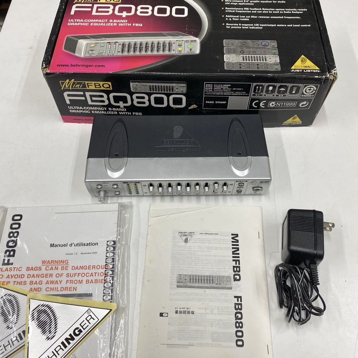 瀧511 ベリンガー BEHRINGER FBQ800 ULTRA-COMPACT 9-BAND GRAPHIC EQUALIZER WITH FBQ