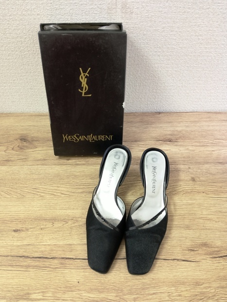 管M0330007　YSL YVES SAINT LAURENT イブサンローラン パンプス 36 ブラック