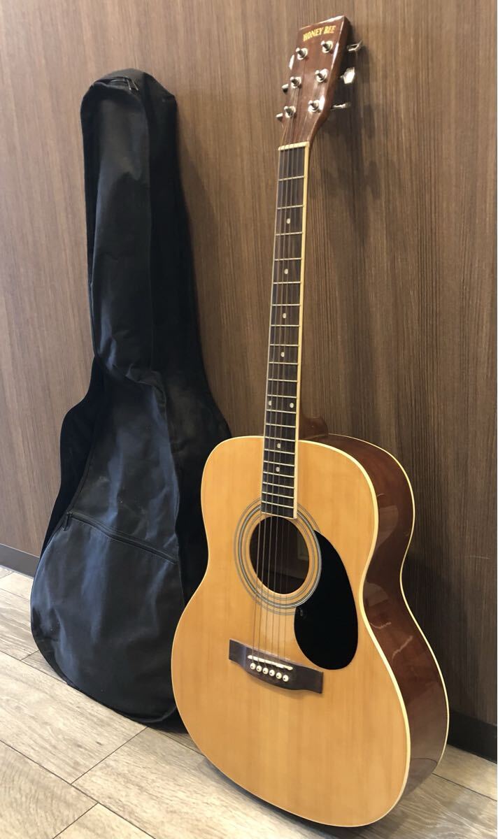 三238 HONEY BEE アコースティックギター F-15N 付属付き 弦楽器(T) 
