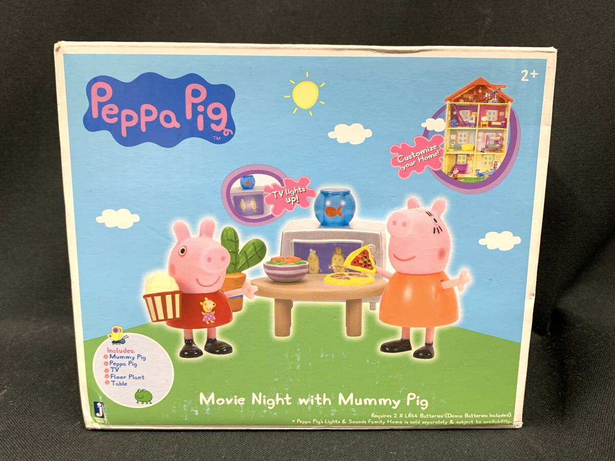 GA002　未開封　Peppa Pig ペッパピッグ　Movie Night with Mummy Pig　フィギュア ミニチュア おもちゃ 人形　