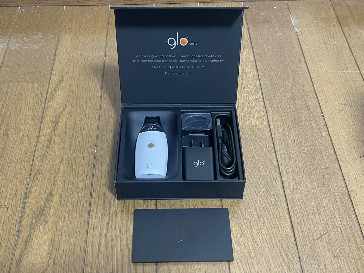 glo グロー sens センス 加熱式タバコ 本体 充電器付 スターターキット 箱付 USBケーブル付 美品 ブラック 人気モデル 6153