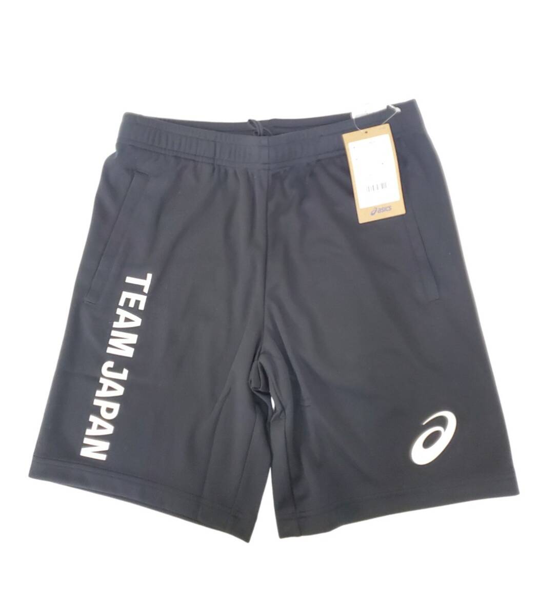 未使用 タグ付き オリンピック ハーフパンツ (JOC) Mサイズ 黒 ブラック 短パン asics アシックス TEAMJAPAN 2033B604 MOR0322