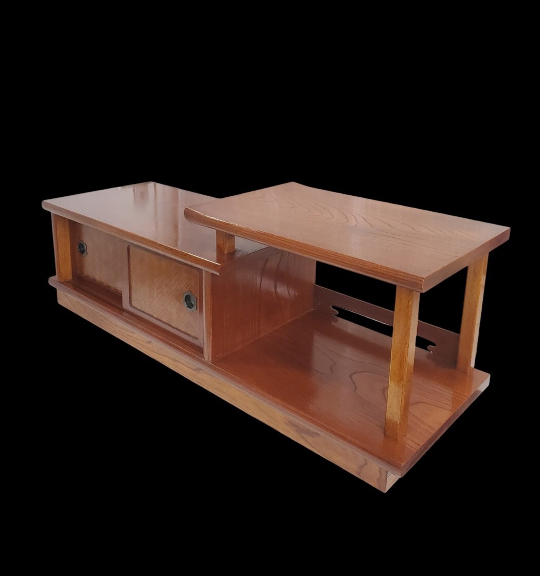 置床 違い棚 飾り棚 引戸 ローボード サイドボード 置台 茶道具 床の間 和家具 和室 古民家 収納 レトロ インテリア 