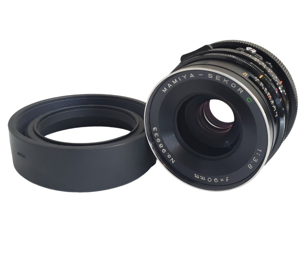 ① Mamiya マミヤ MAMIYA-SEKOR C 1:3.8 f=90mm レンズフード付き (RB67/127～250/RZ67) カメラレンズ