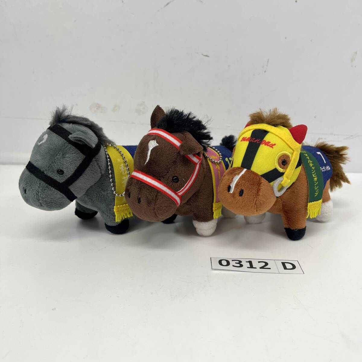(志)【未使用】サラブレッドコレクション 馬 マスコット クロノジェネシス ラウズオンリーユー デュランダル 3点セット ぬいぐるみ(o)0312D
