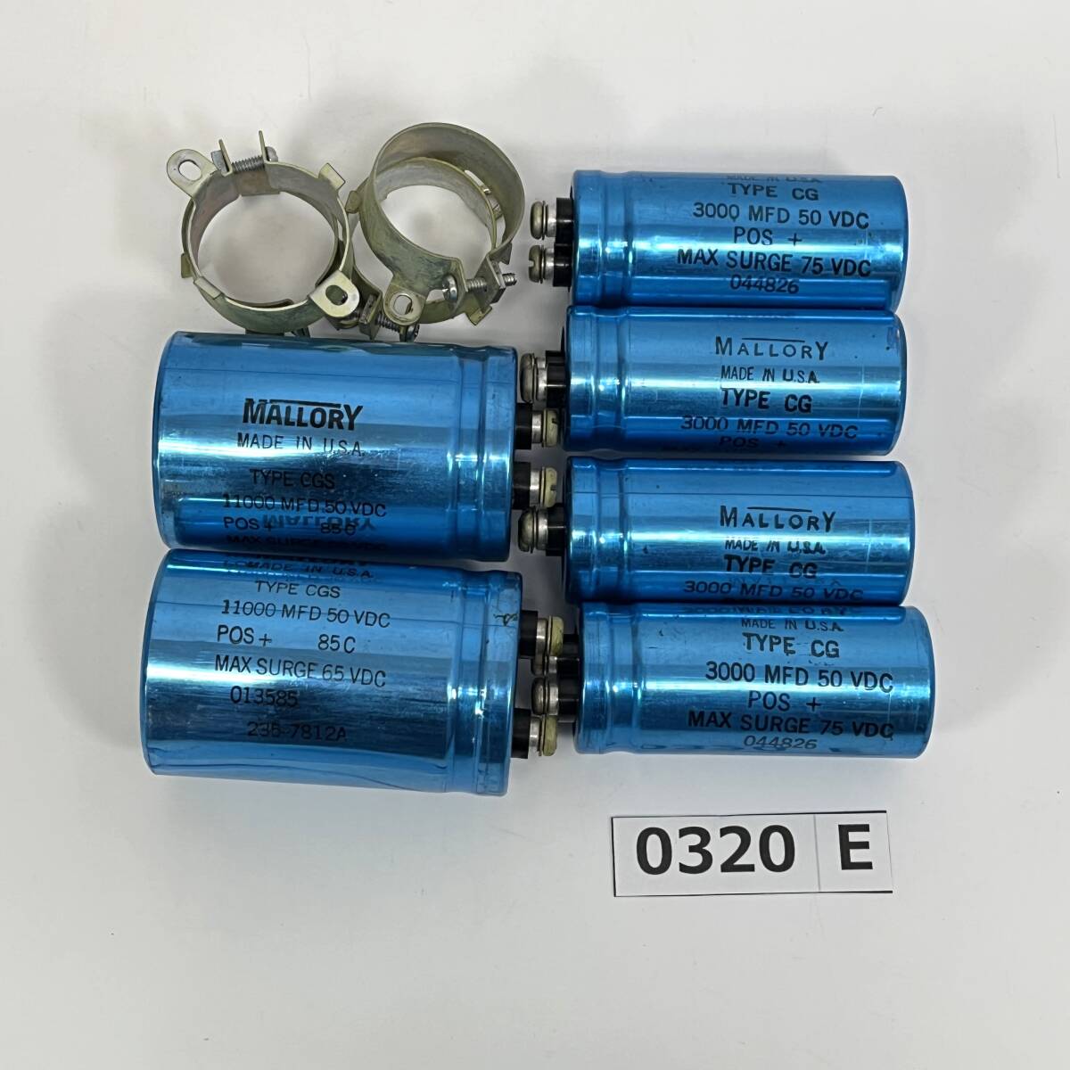 (志)【おまとめ】Mallory/マロリー 電解コンデンサ 11000mfd 50vdc 235-7812A 3000mfd 50vdc 235-7811K 計5個 セット パーツ 部品(o0320E