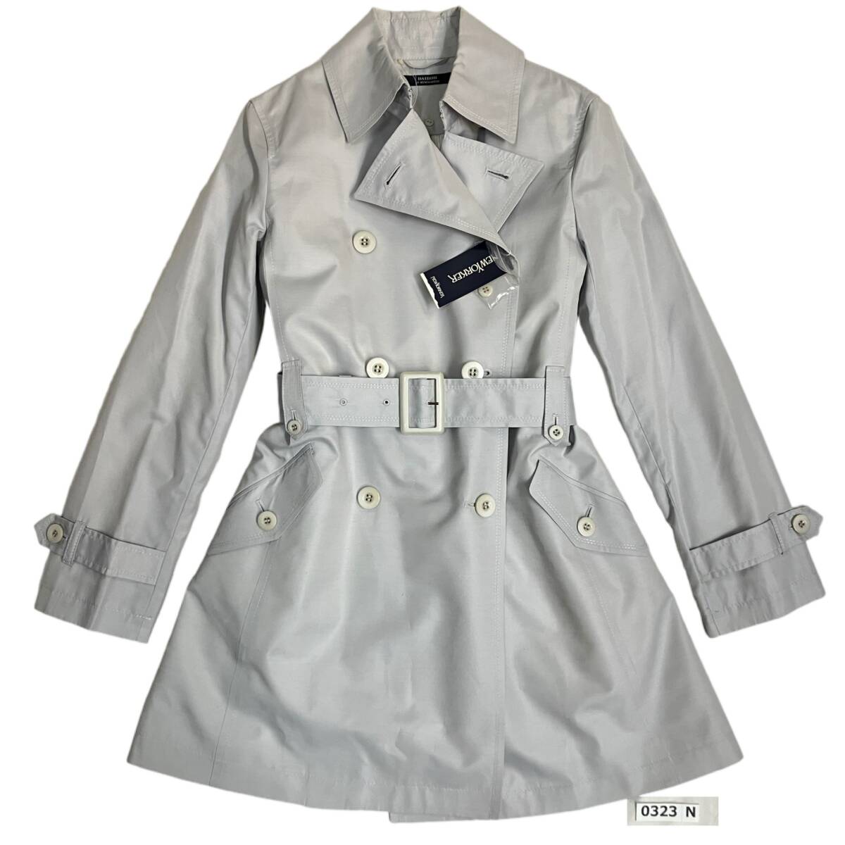 (志)【新品タグ付】DAIDOH by NEWYORKER/ニューヨーカー スプリング トレンチコート ライナー付 9AR ライトグレー(I)0323N