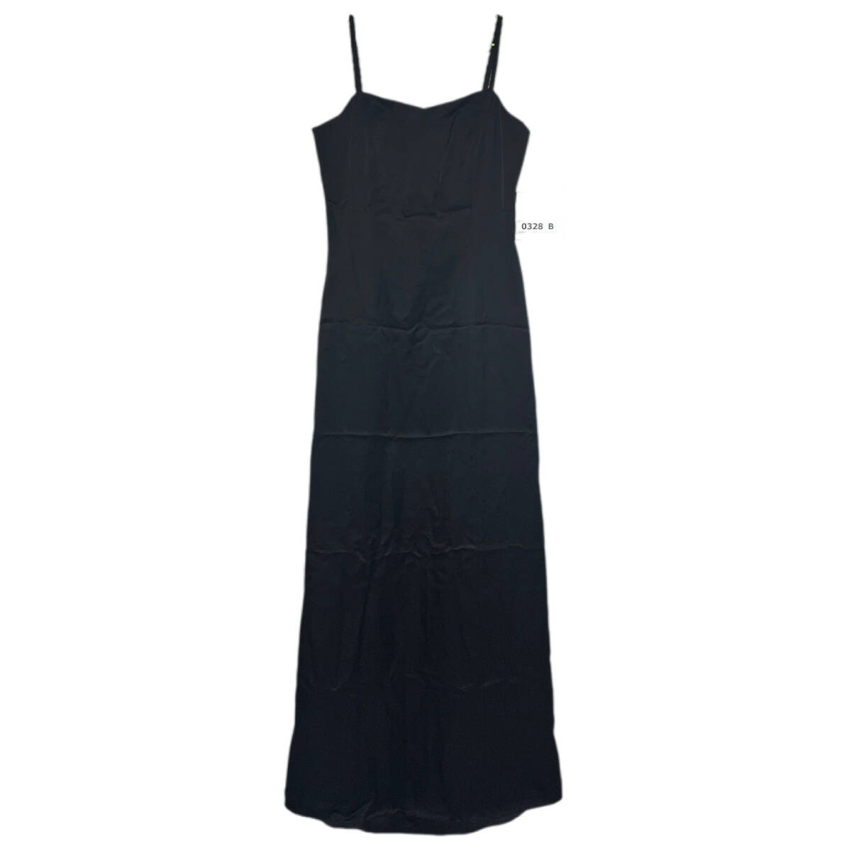 (志)Vino Stella/ヴィーノステラ キャミソール ワンピース 13AR 大きいサイズ 黒 ブラック 丈:約141cm ドレス シンプル パッド有 (o)0328B